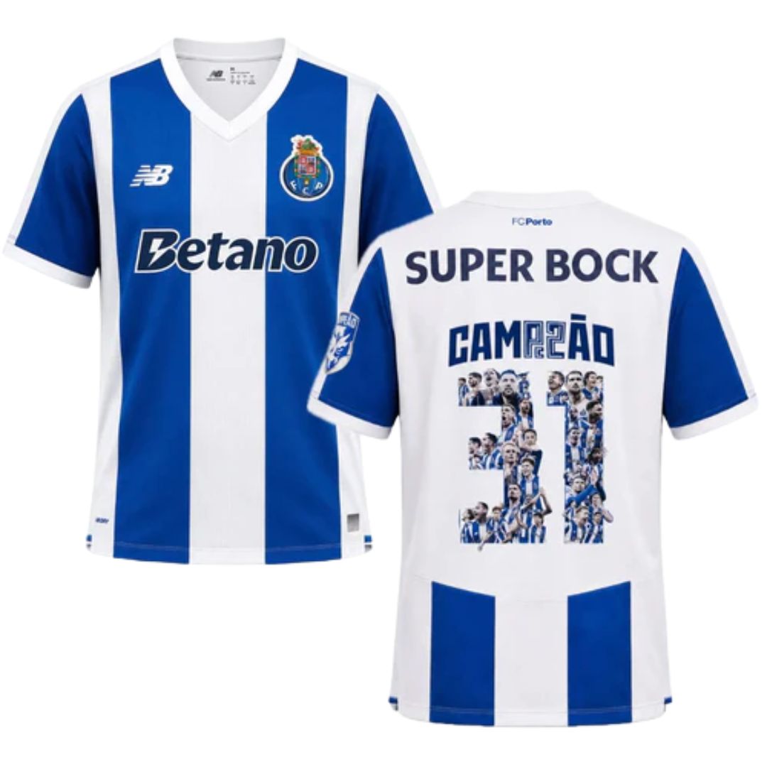 FC Porto home champions edition soccer jersey 2026/27 with commemorative title print