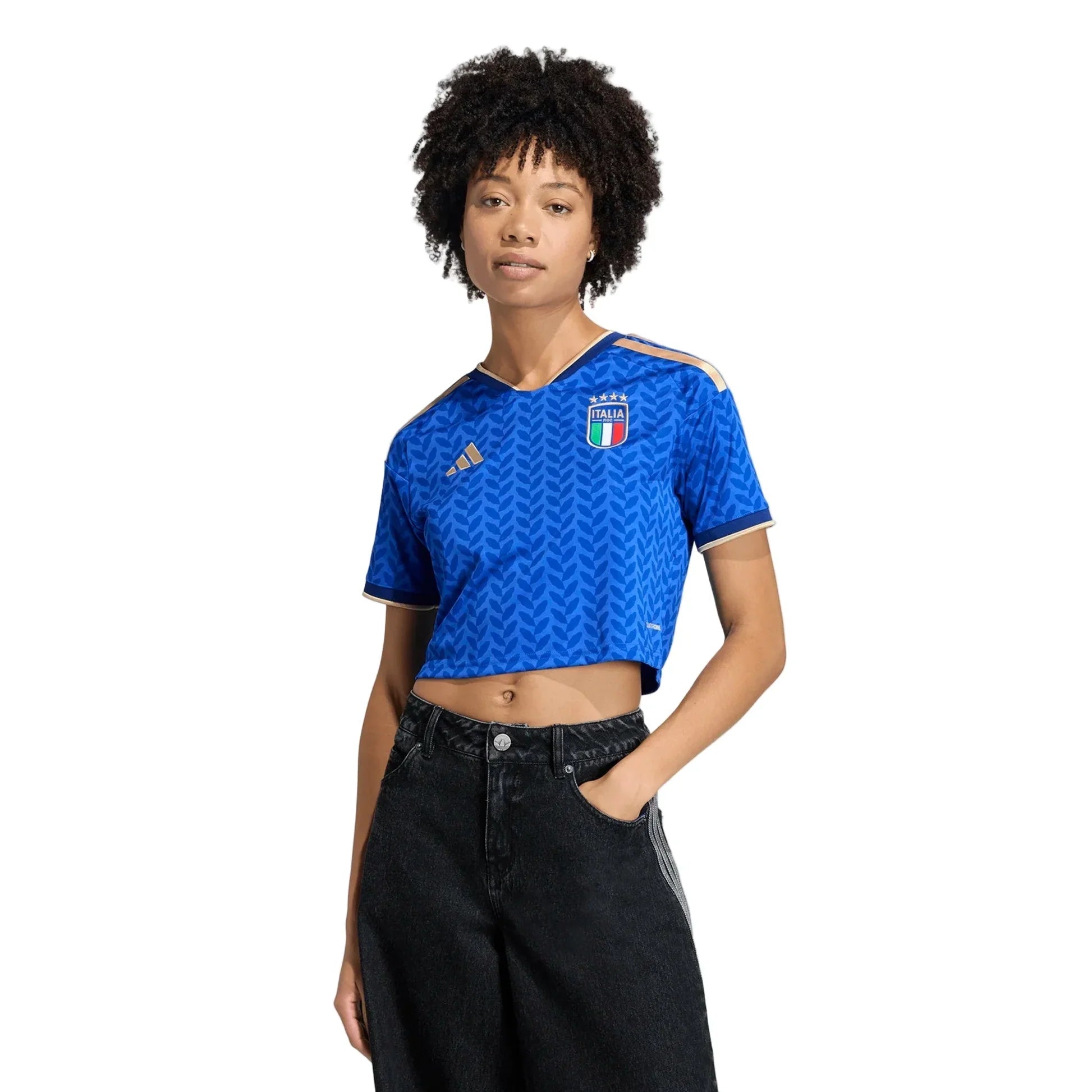 2026 Italy Women's Stadium Home Cropped Soccer Jersey - FutStore