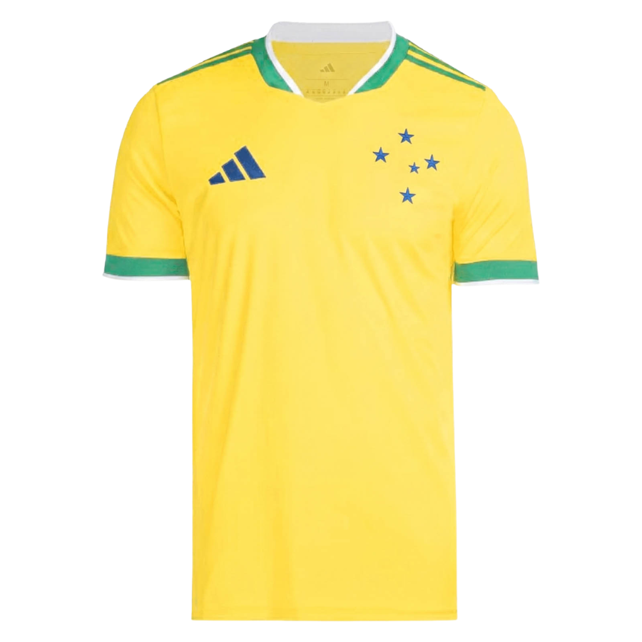 Cruzeiro World Cup edition soccer jersey 2026/27 in yellow and green with club crest - view 2