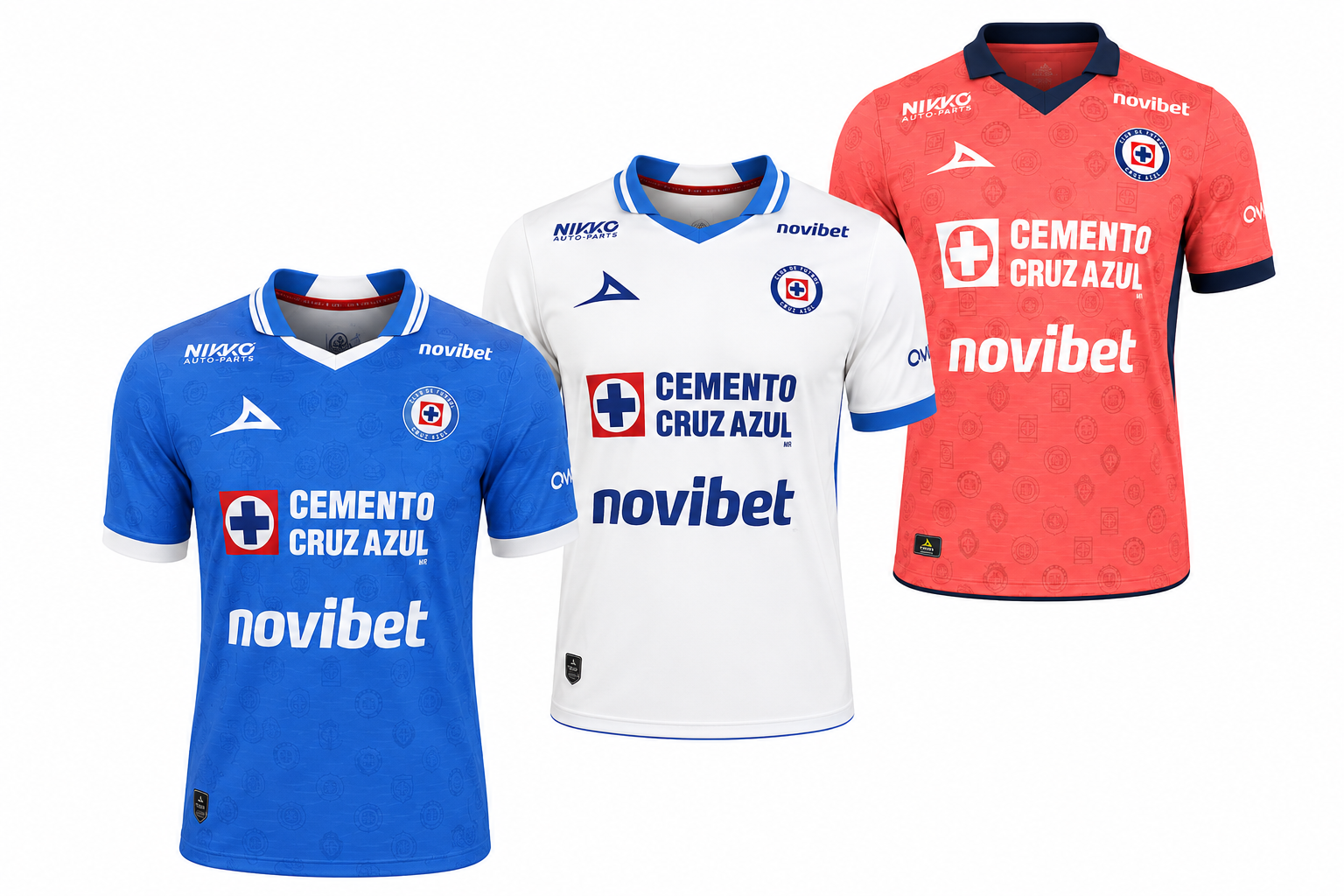3 Pack Cruz Azul 2026-2027 (Home, Away e Goalkeeper) - Fan Version
