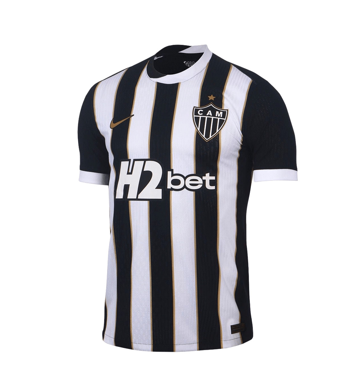 Atletico Mineiro home player version soccer jersey 2026/27 in black and white stripes
