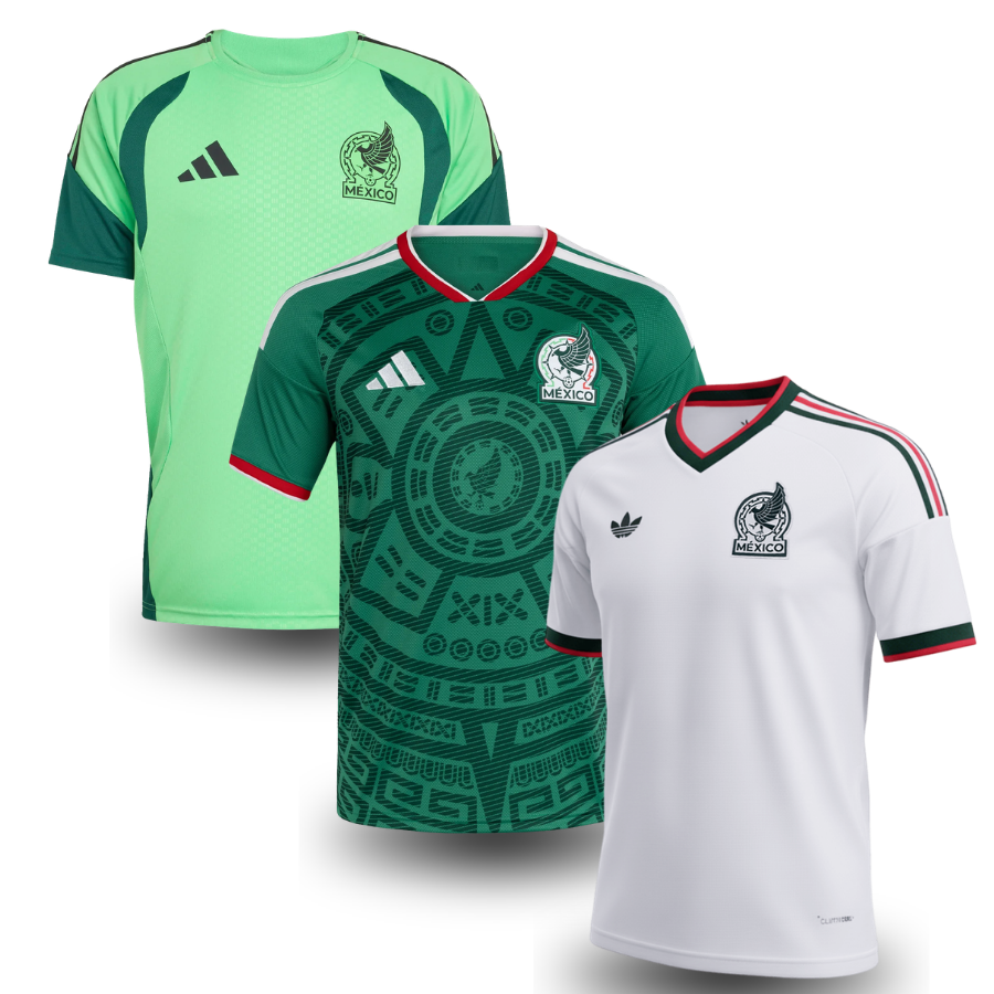 Mexico #3-Pack Jerseys - Home, Away & Training - Fan Version | World Cup 2026