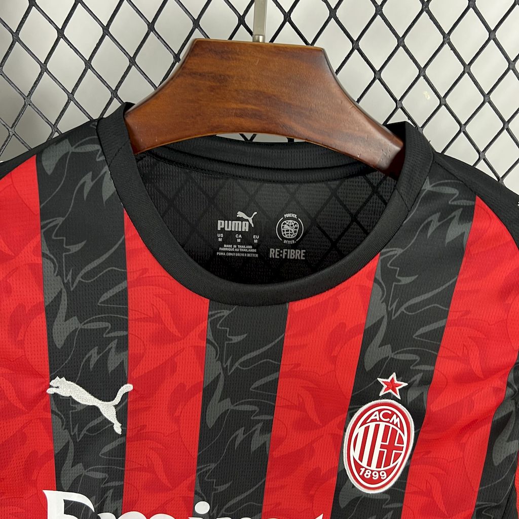AC Milan 2025/26 Home Long Sleeves Jersey - FutStore