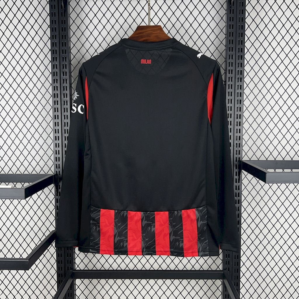 AC Milan 2025/26 Home Long Sleeves Jersey - FutStore