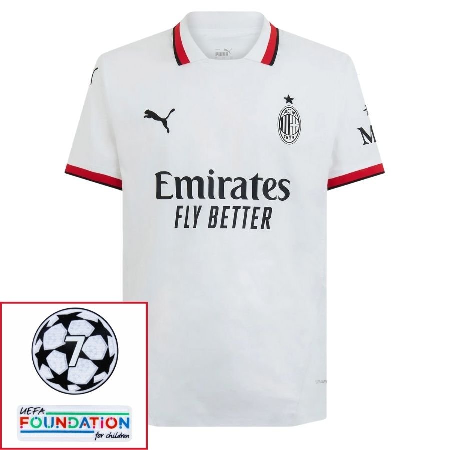 AC Milan Away Fan Jersey 2024/25 Patches UCL UEFA Foundation (Official Printing) - FutStore