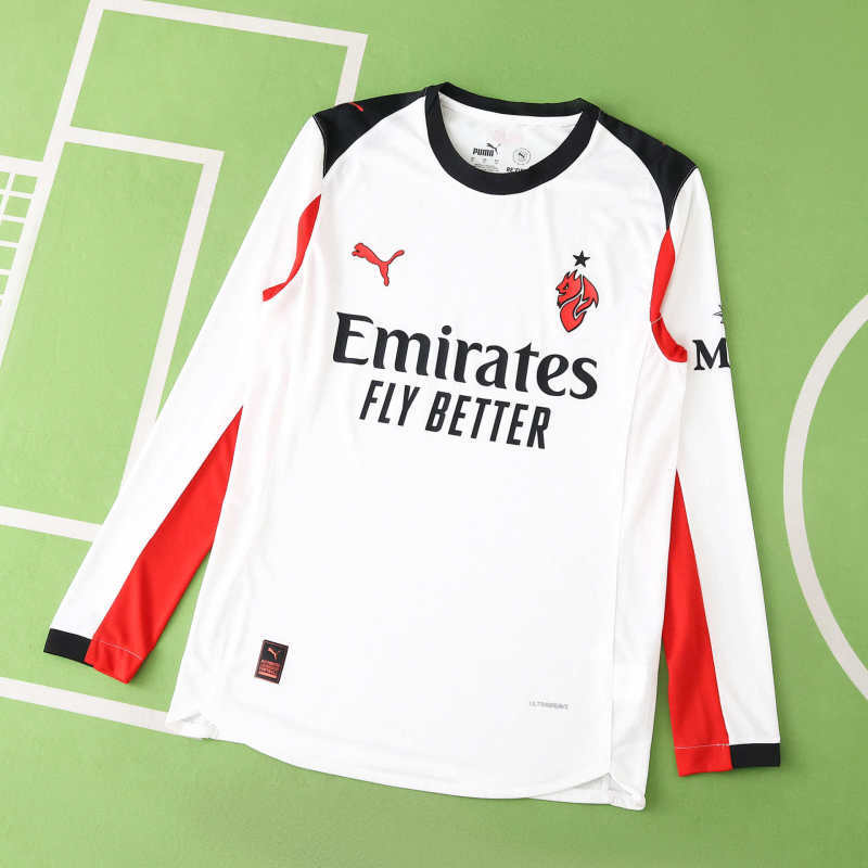 AC Milan Away Jersey 2025/26 Player Version - Long Sleeve - FutStore