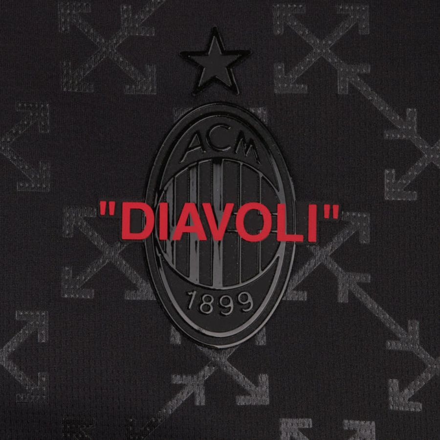 AC Milan BLACK JERSEY DIAVOLI X OFF - WHITE™ Fan Jersey 2025 - FutStore