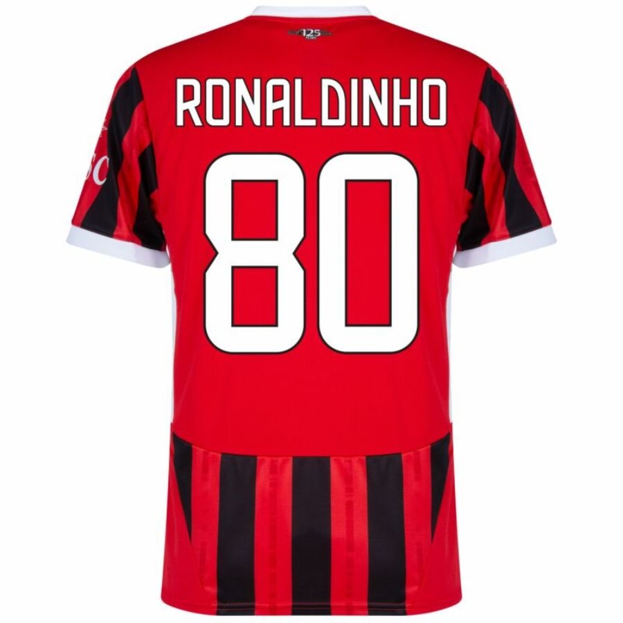AC Milan Home Fan Jersey 2024/25 Patches UCL UEFA Foundation (Official Printing) - FutStore