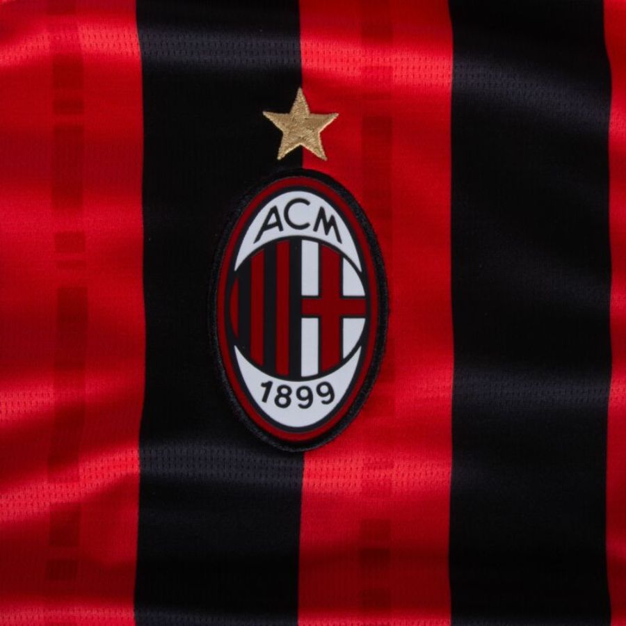 AC Milan Theo 19 Home Fan Jersey 2024/25 Patches UCL UEFA Foundation (Official Printing) - FutStore