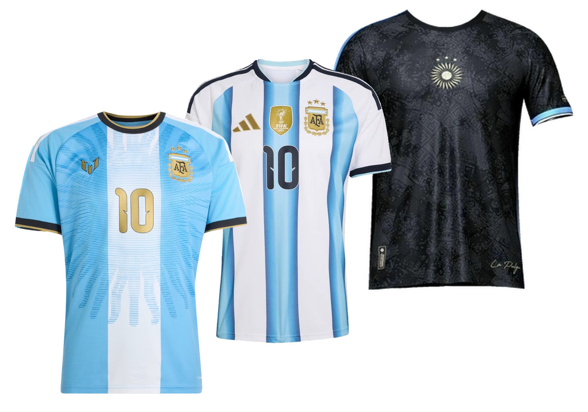 Argentina 3-Pack - Messi Edition, 2022 Home, Black Sun - FutStore