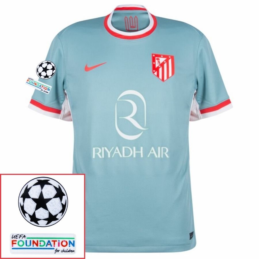 Atlético Madrid Away Fan Jersey 2024/25 Patches UCL UEFA Foundation (Official Printing) - FutStore