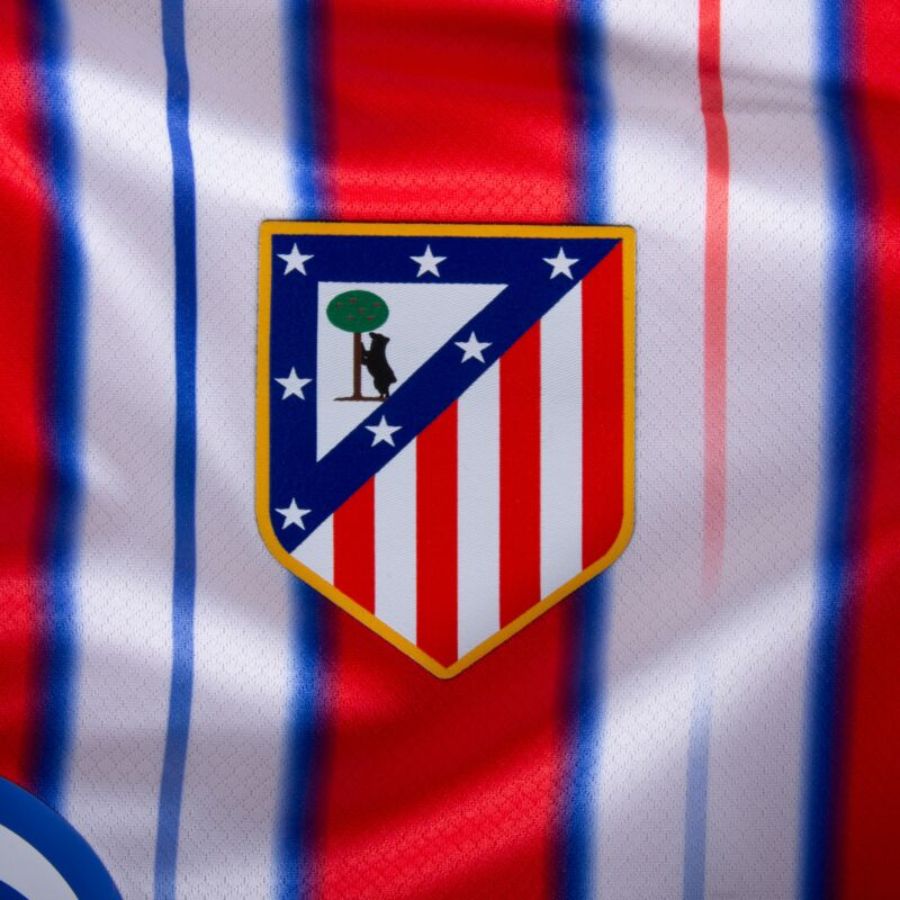 Atlético Madrid Julián Alvarez 19 Home Fan Jersey 2024/25 Patches UCL UEFA Foundation (Official Printing) - FutStore