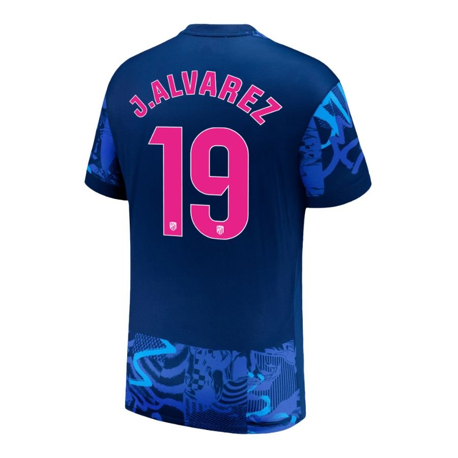 Atlético Madrid Julián Alvarez 19 Third Fan Jersey 2024/25 Patches UCL UEFA Foundation (Official Printing) - FutStore