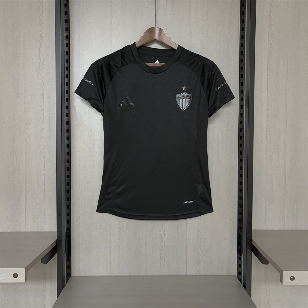 Atletico Mineiro Feminina All Black do GNV Forte e Vingador 2025/26 - FutStore