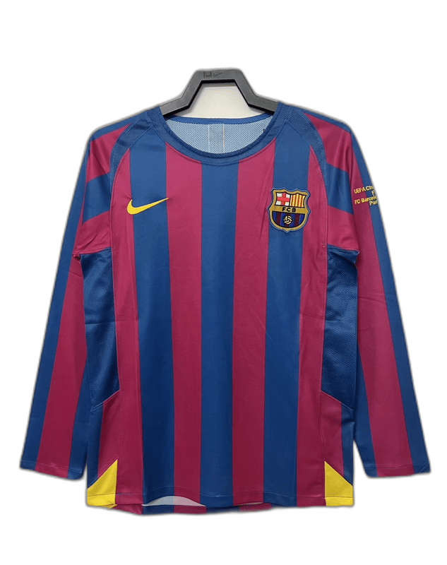 Barcelona 05/06 I Home Jersey - Long Sleeve Retro Version - FutStore