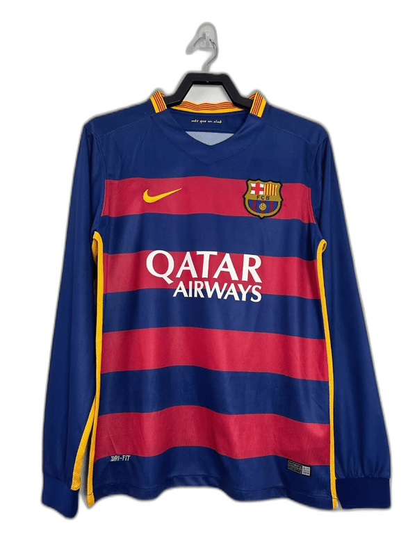 Barcelona 15/16 I Home Jersey - Long Sleeve Retro Version - FutStore