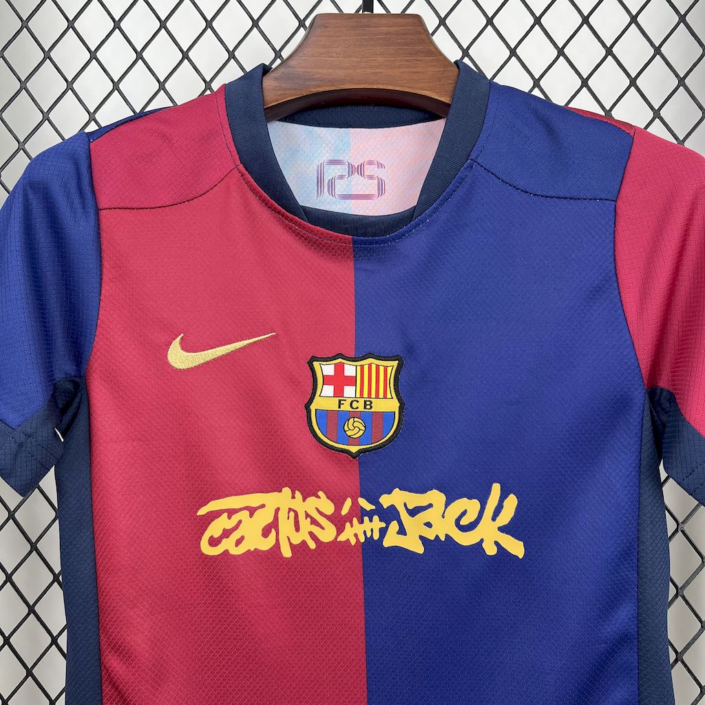 Barcelona 2024/25 Travis Scott Edition Kids Kit - Fan Version - FutStore