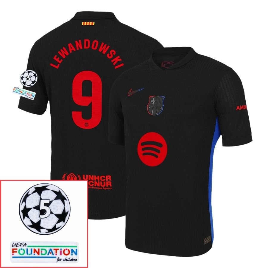 Barcelona Away 2024/25 Patches UCL UEFA Foundation (Official Printing) - FutStore