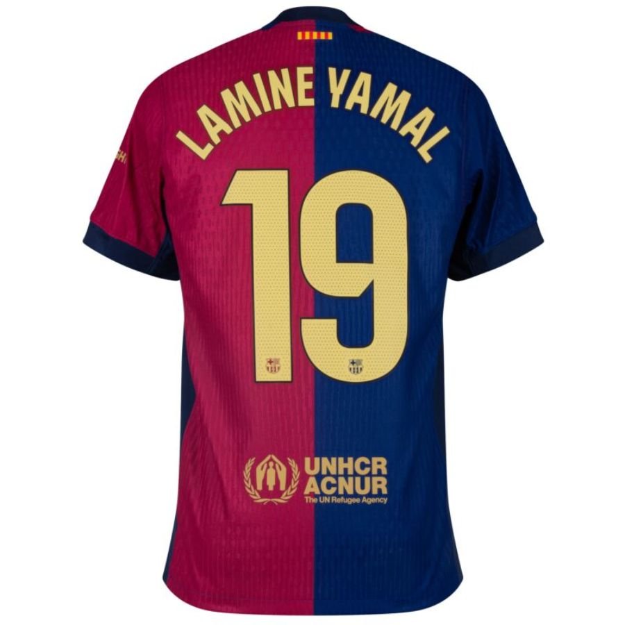 Barcelona Lamine Yamal 19 Home 2024/25 Patches UCL UEFA Foundation (Official Printing) - FutStore