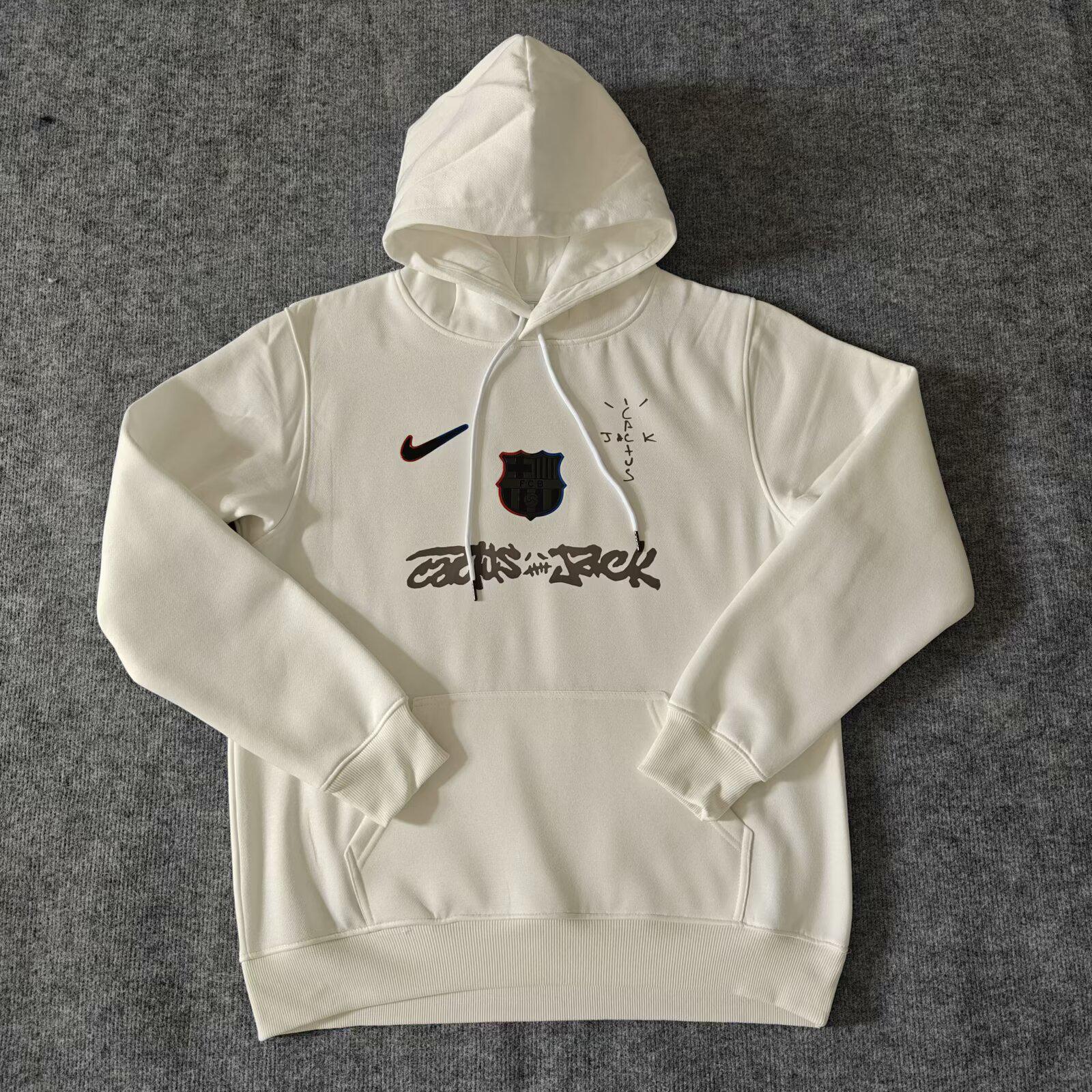Barcelona Sweatshirt 2025 - Travis Scott Collab Spotify - White - FutStore