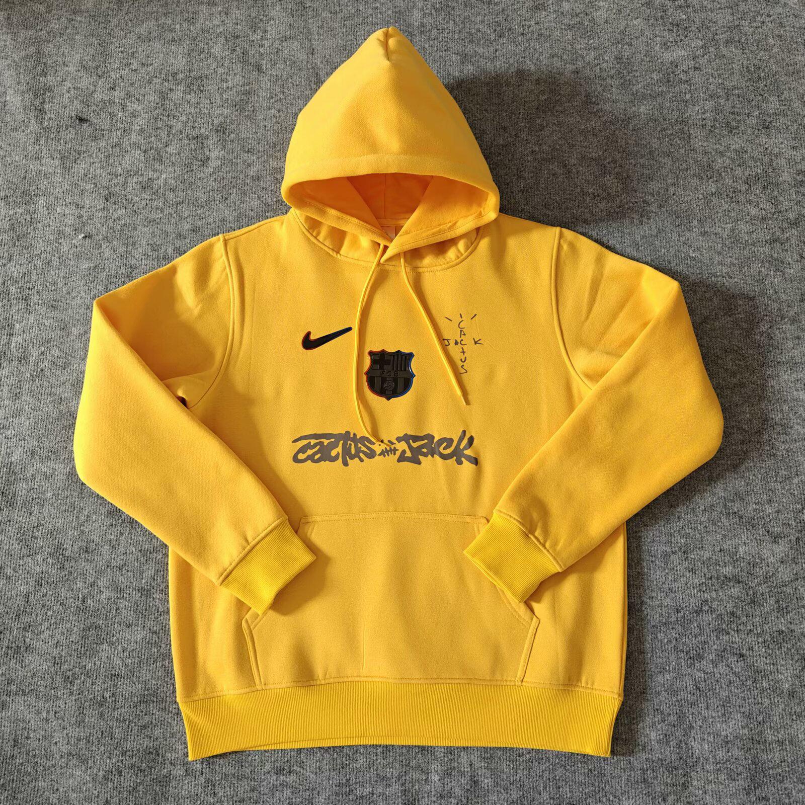 Barcelona Sweatshirt 2025 - Travis Scott Collab Spotify - Yellow - FutStore