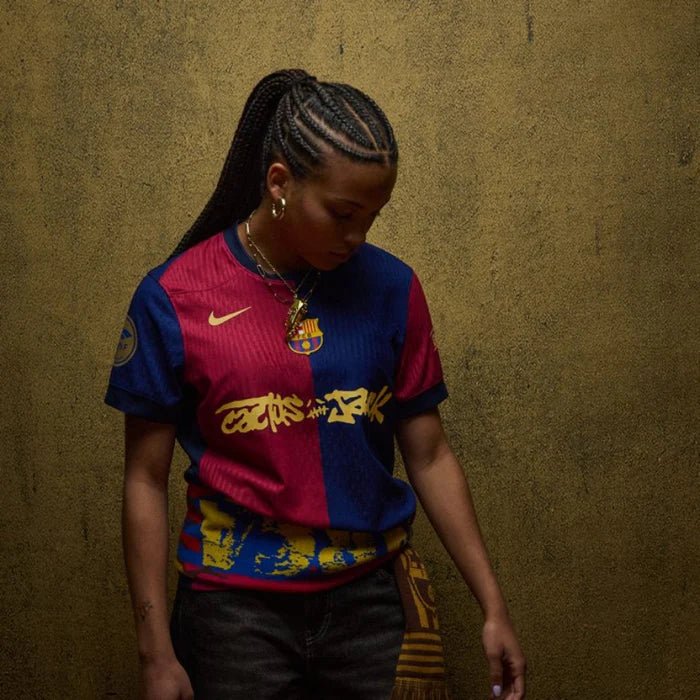 Barcelona Travis Scott Home Fan Jersey 2025/26 Spotify and FC Barcelona Collab With Travis Scott on a Special Cactus Jack - FutStore