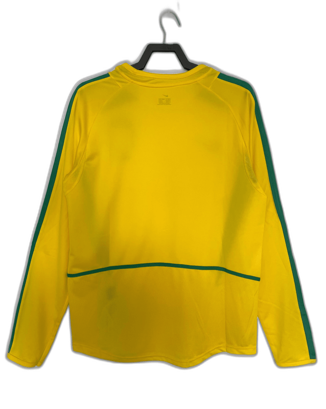 Brazil 2002 I Home Jersey - Long Sleeve Retro Version - FutStore