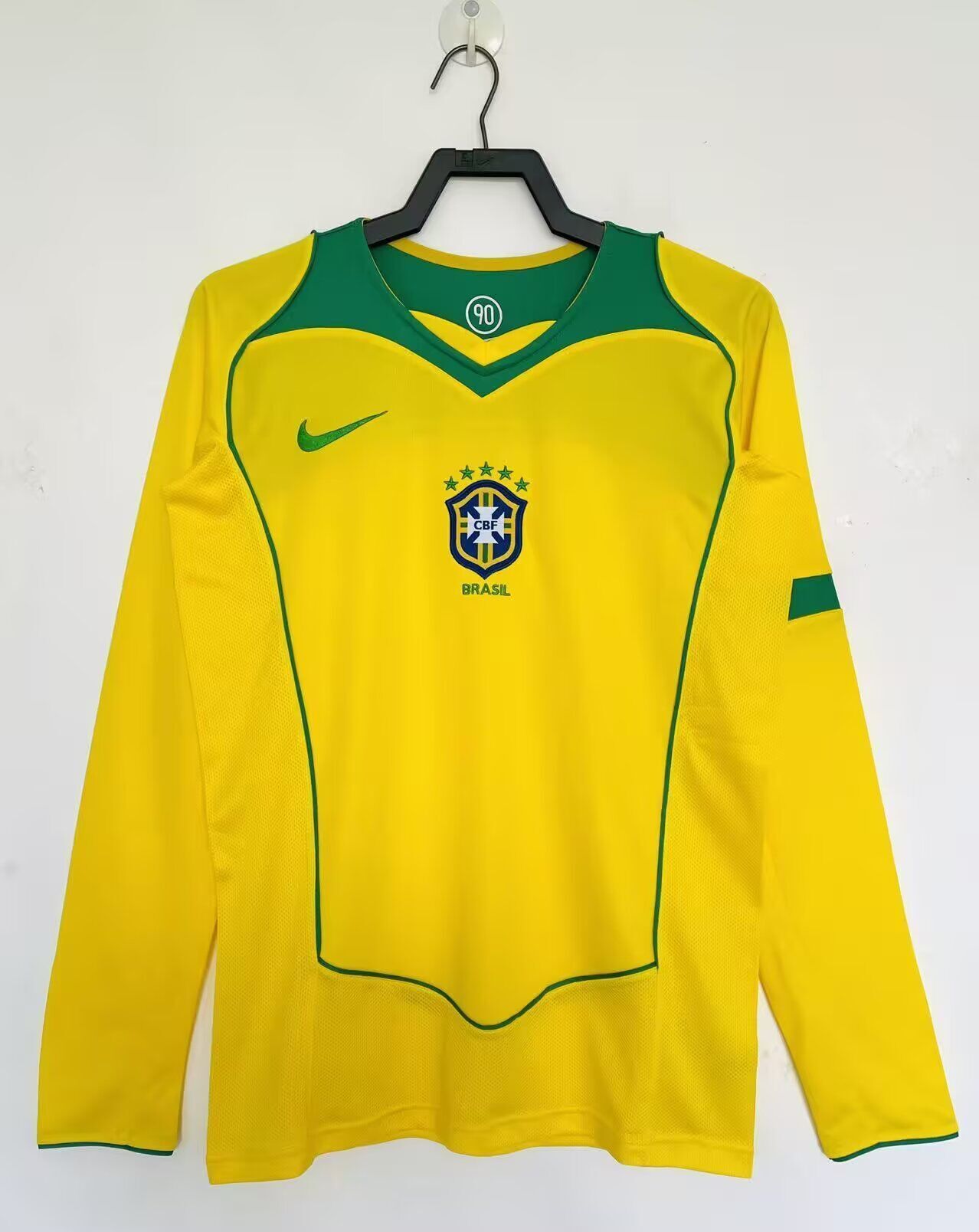 Brazil 2004 I Home Jersey - Brasil Long Sleeve Retro Version - FutStore