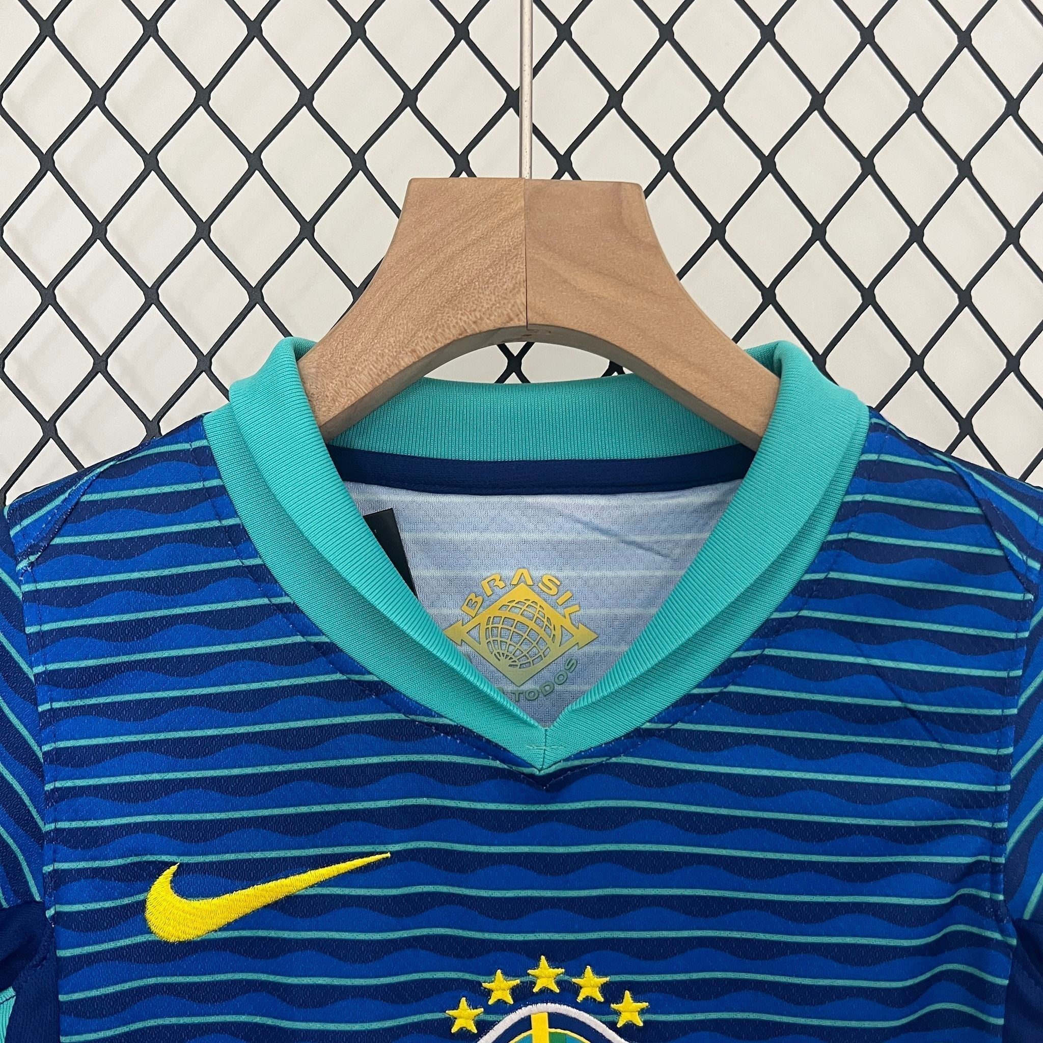 Brazil Away Retro Kids Kit 2024 - FutStore