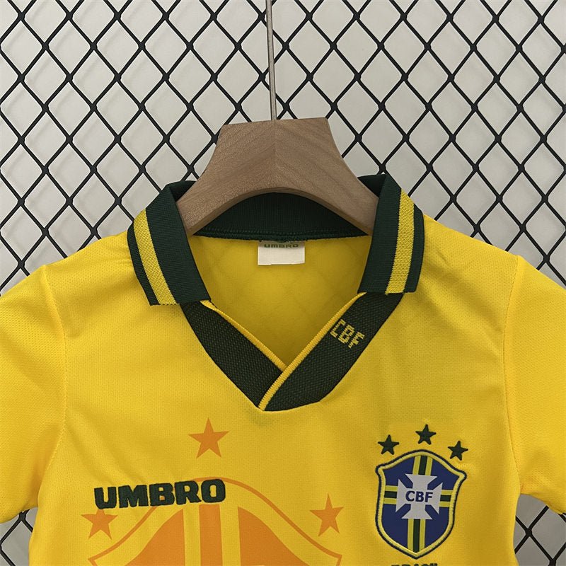 Brazil Home Retro Kids Kit 1994 - FutStore