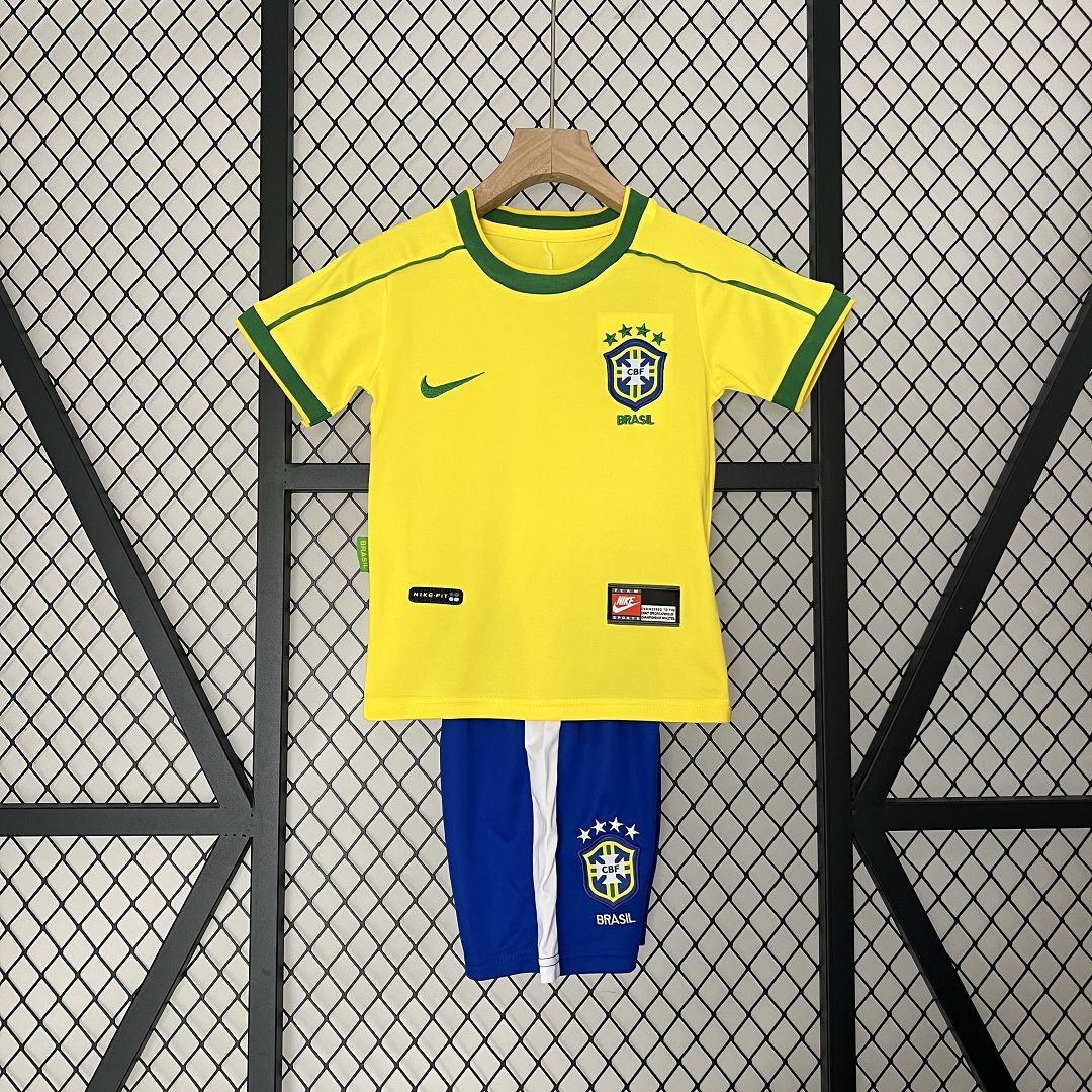 Brazil Home Retro Kids Kit 1998 - FutStore