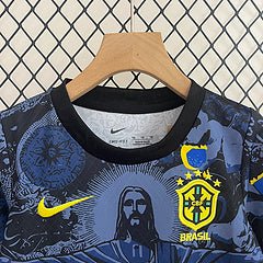 Brazil Special Edition Kit Kids - Cristo Redentor Black - FutStore