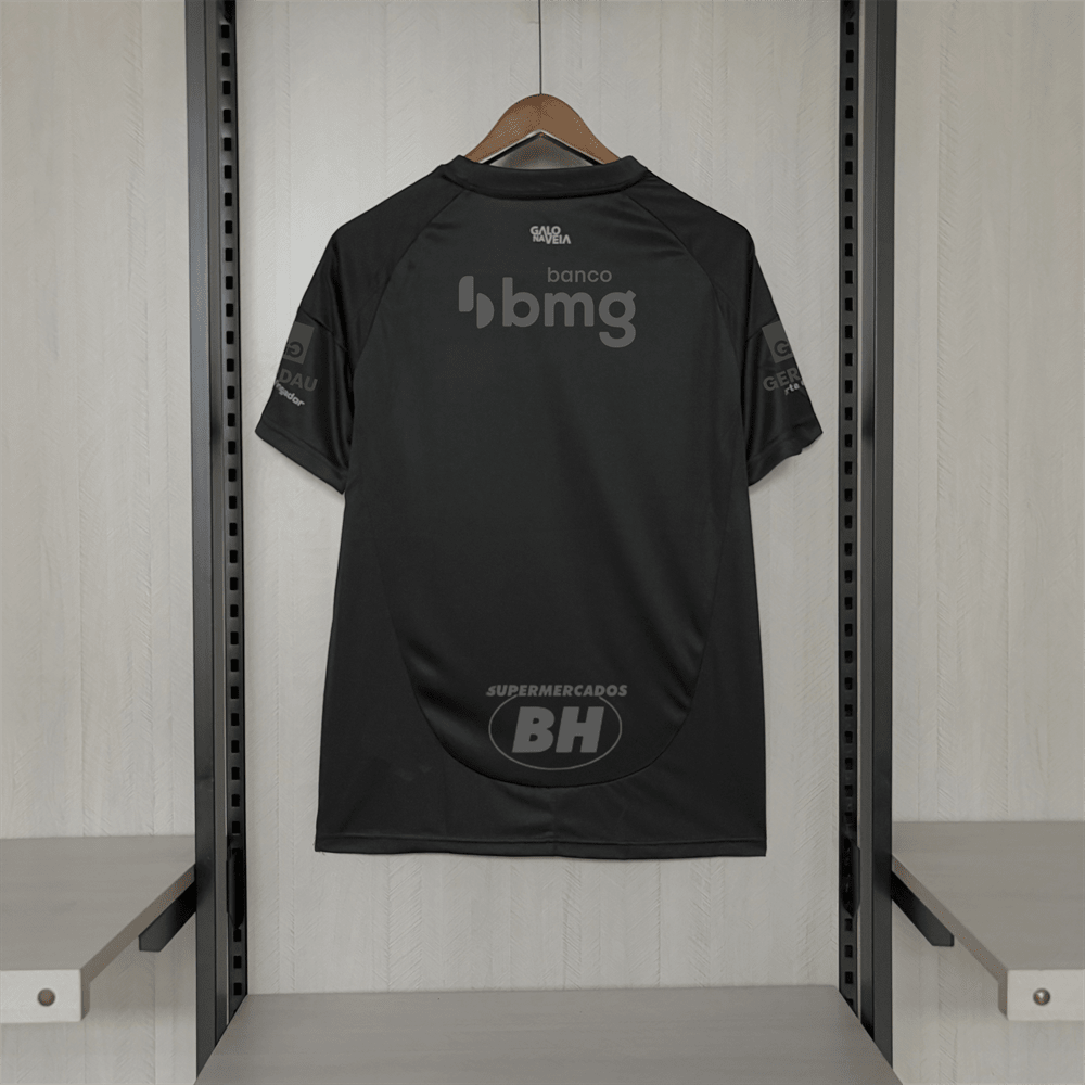 Camisa Atlético Mineiro All Black 2025/26 - Galo na Veia - All Sponsor - FutStore