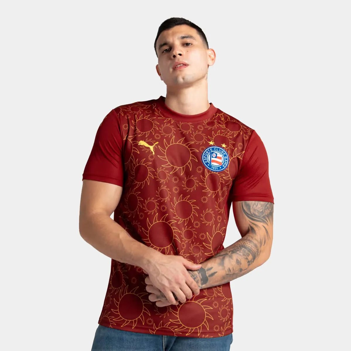 Camisa Bahia III 25/26 s/n Puma Masculina - Vermelho Fan version - FutStore