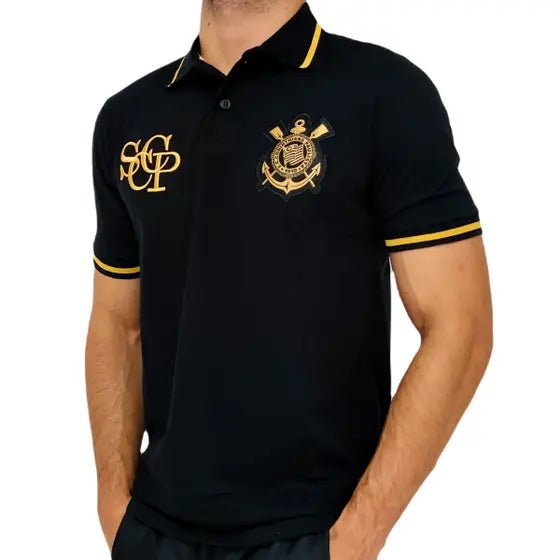 Camisa Corinthians Polo Retro Gold - SPR - FutStore