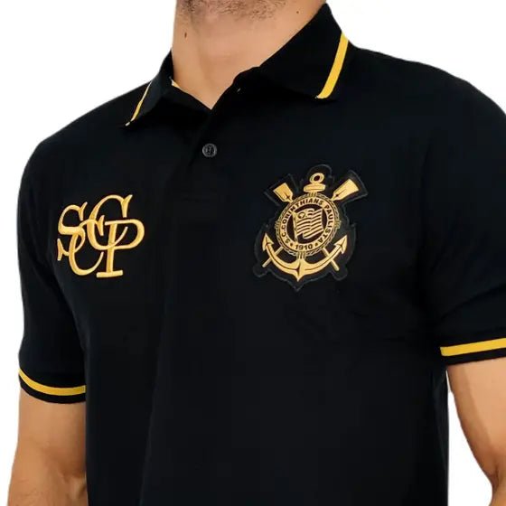 Camisa Corinthians Polo Retro Gold - SPR - FutStore