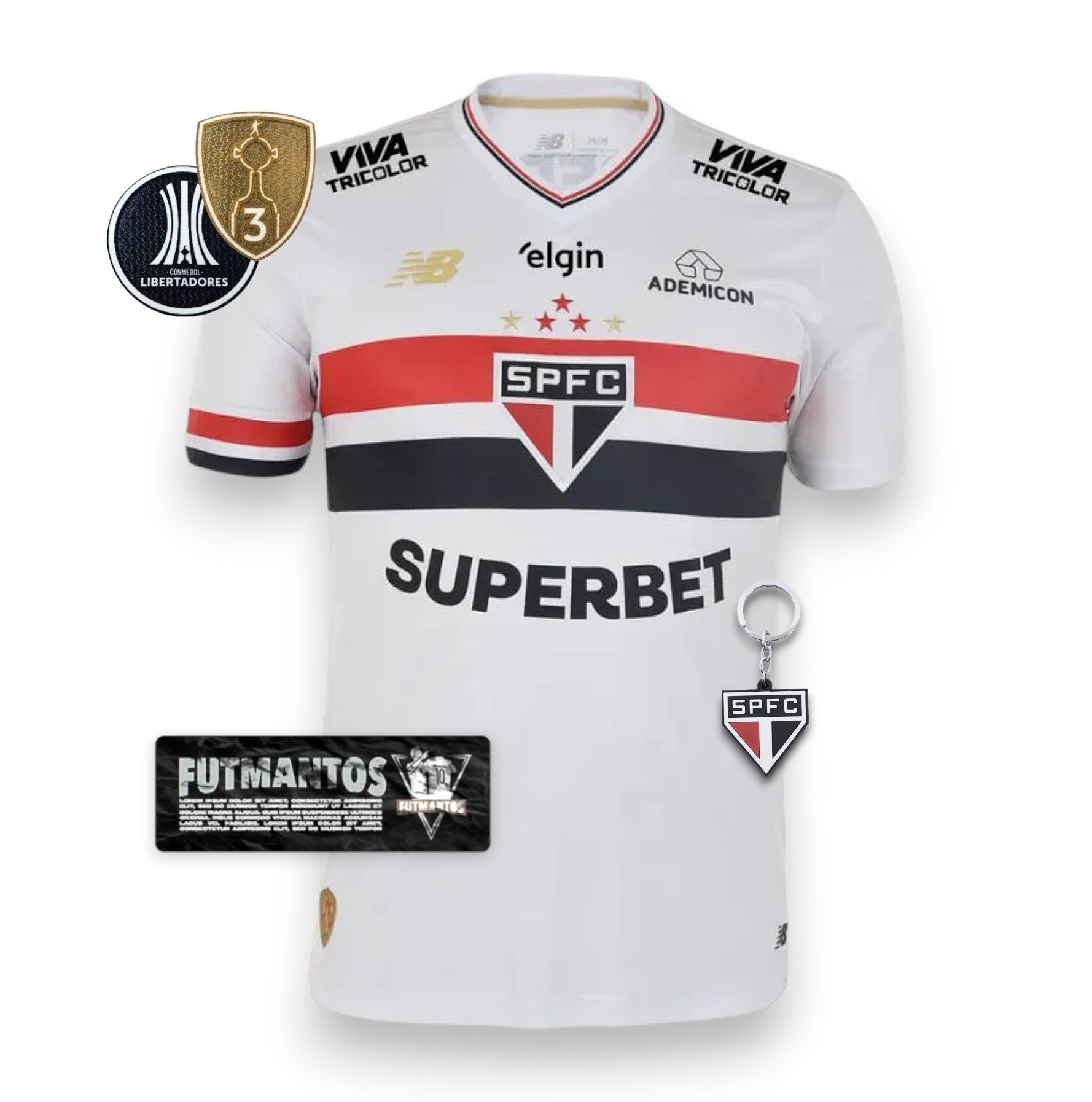 Camisa São Paulo I 25/26 Com Patrocínios - FutStore