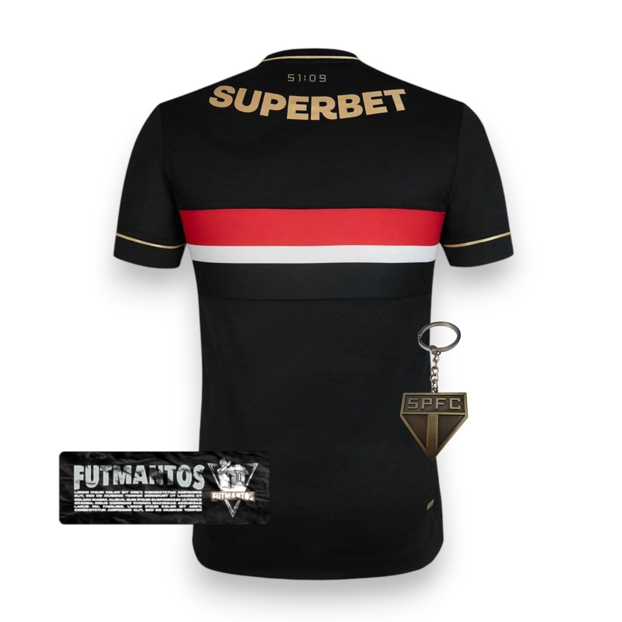 Camisa São Paulo III Preta 25/26 Jogador - FutStore