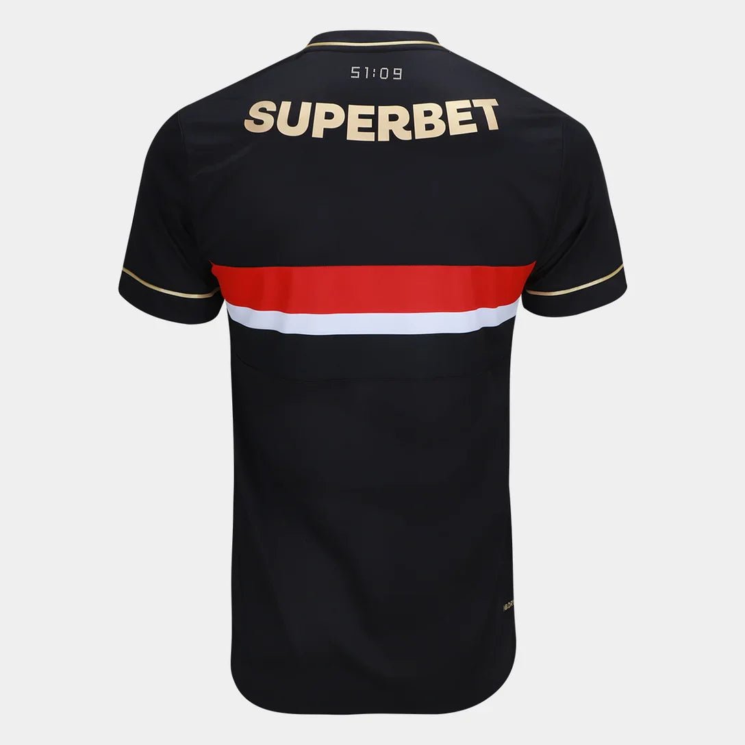 Camisa Sao Paulo Tricolor Third 25/26 - Preta - Fan version - FutStore