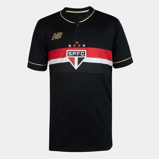 Camisa Sao Paulo Tricolor Third 25/26 - Preta - Fan version - FutStore