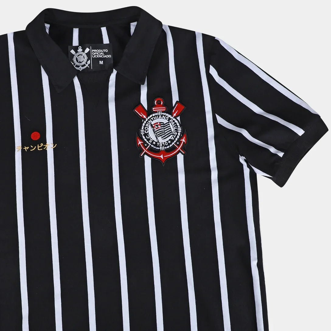 Camiseta Polo Corinthians Retrô Japão Masculina - Fan Version - FutStore