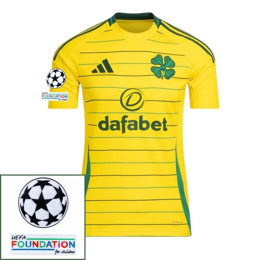 Celtic Away 2024/25 Patches UCL UEFA Foundation (Official Printing) - FutStore