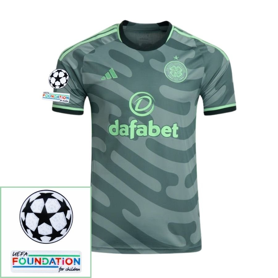 Celtic Third 2024/25 Patches UCL UEFA Foundation (Official Printing) - FutStore