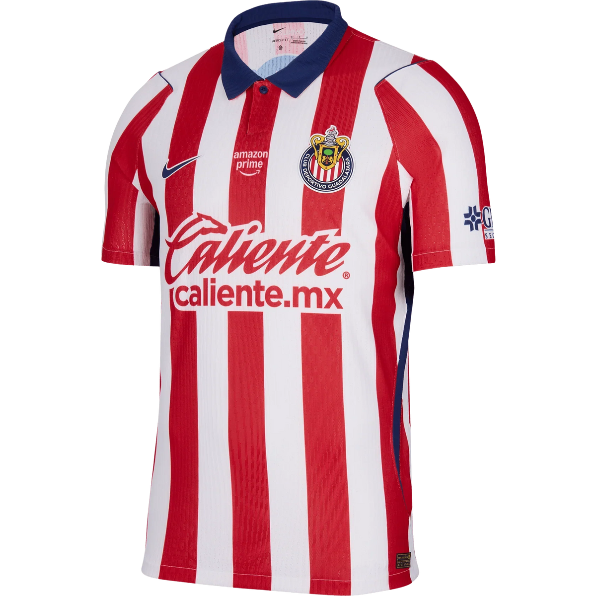 Chivas Guadalajara Home Jersey 2026/27 - red and white stripes, front view