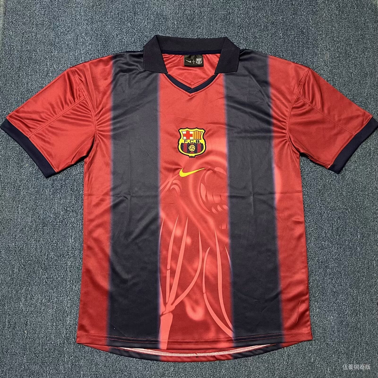 CJ x Nike x Barcelona Retro 2000/01 Home Skeleton jersey - FutStore