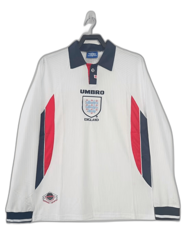 England 1998 I Home Jersey - Long Sleeve Retro Version - FutStore