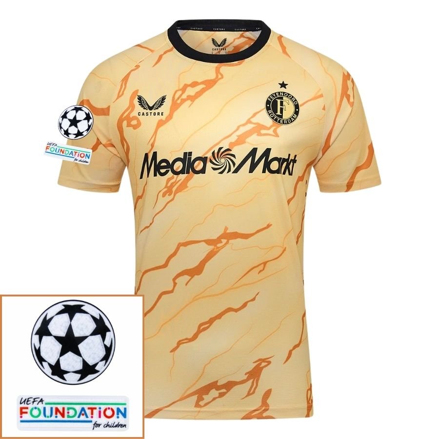 Feyenoord Fourth 2024/25 Patches UCL UEFA Foundation (Official Printing) - FutStore