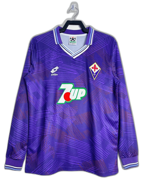 Fiorentina 92/93 I Home Jersey - Long Sleeve Retro Version - FutStore