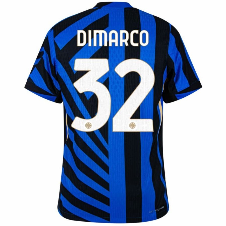 Inter Milan Dimarco 32 Home 2024/25 Patches UCL UEFA Foundation (Official Printing) - FutStore
