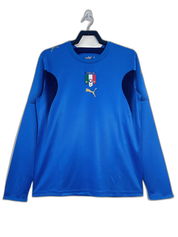 Italy 2006 I Home Jersey - Long Sleeve Retro Version - FutStore